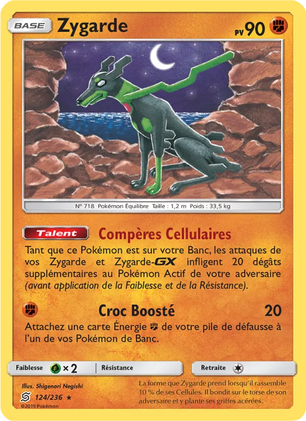Scan HD carte Pokémon Zygarde 124/236 — Harmonie des Esprits