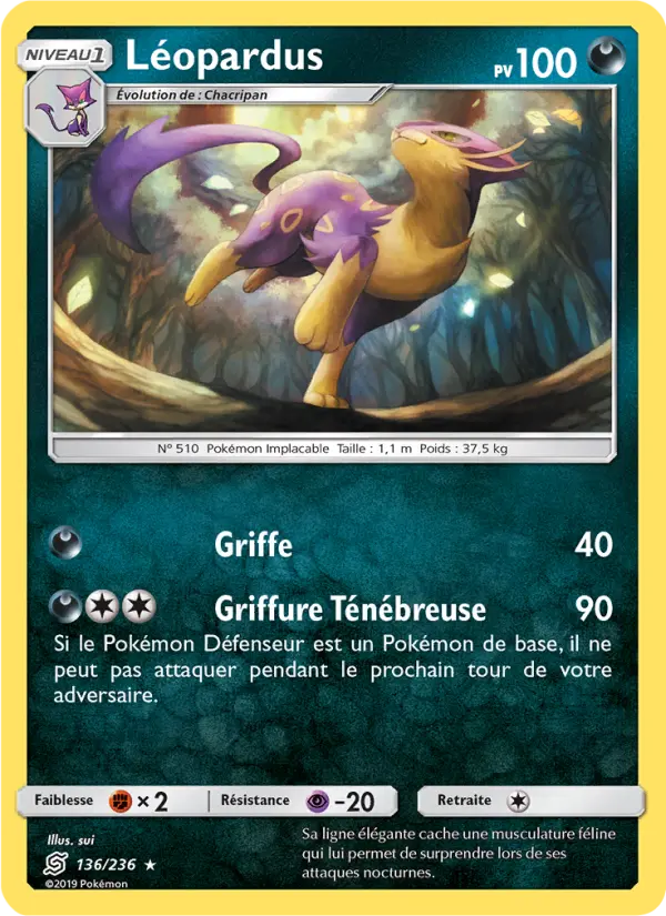 Scan HD carte Pokémon Léopardus 136/236 — Harmonie des Esprits