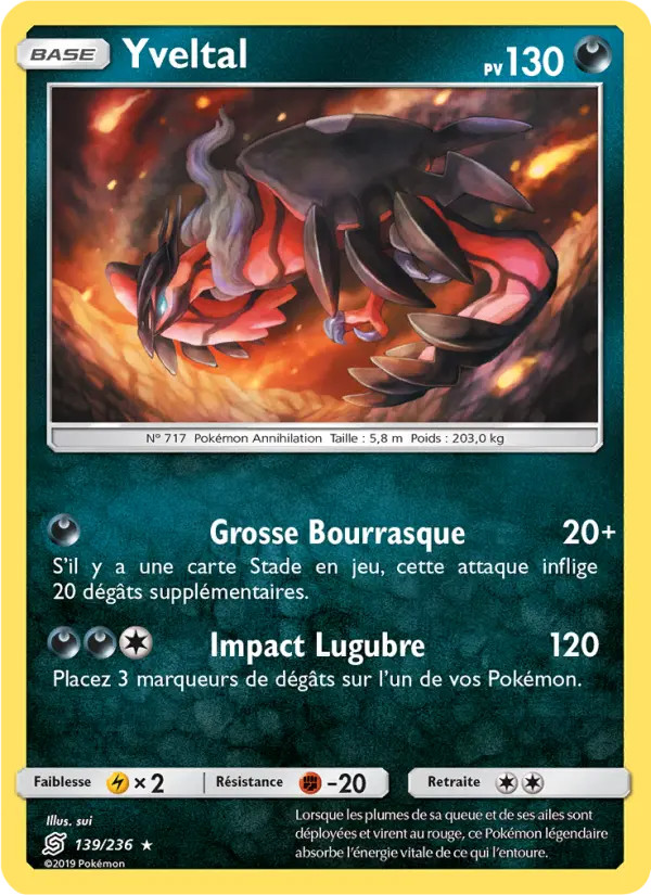 Scan HD carte Pokémon Yveltal 139/236 — Harmonie des Esprits