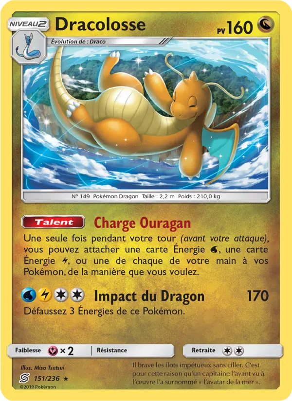 Scan HD carte Pokémon Dracolosse 151/236 — Harmonie des Esprits