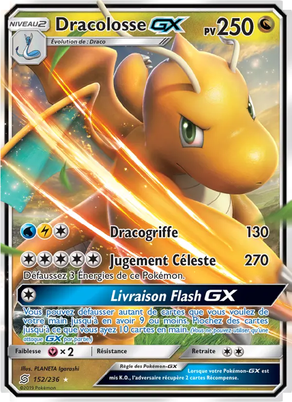 Scan HD carte Pokémon Dracolosse GX 152/236 — Harmonie des Esprits
