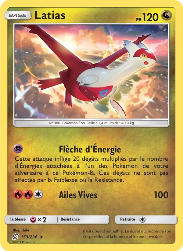 Scan HD carte Pokémon Latias 153/236 — Harmonie des Esprits