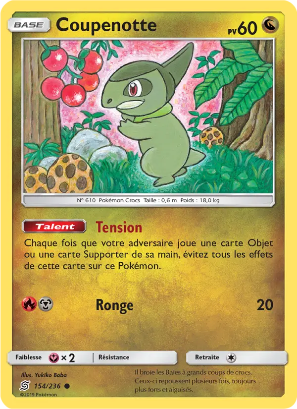 Scan HD carte Pokémon Coupenotte 154/236 — Harmonie des Esprits