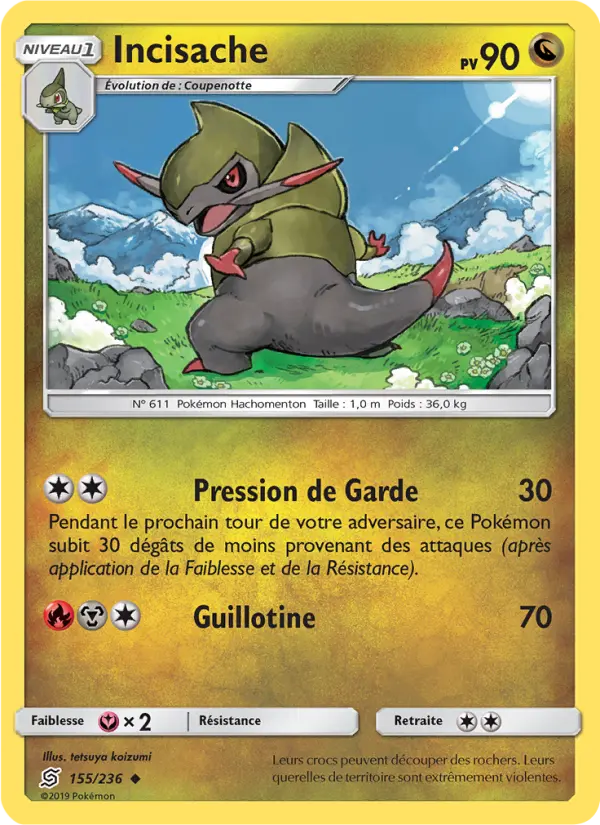 Scan HD carte Pokémon Incisache 155/236 — Harmonie des Esprits