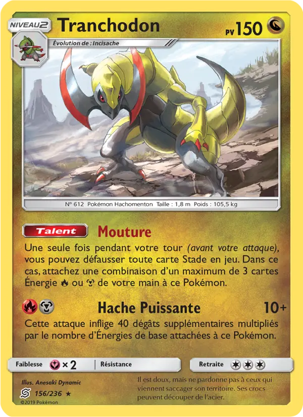 Scan HD carte Pokémon Tranchodon 156/236 — Harmonie des Esprits