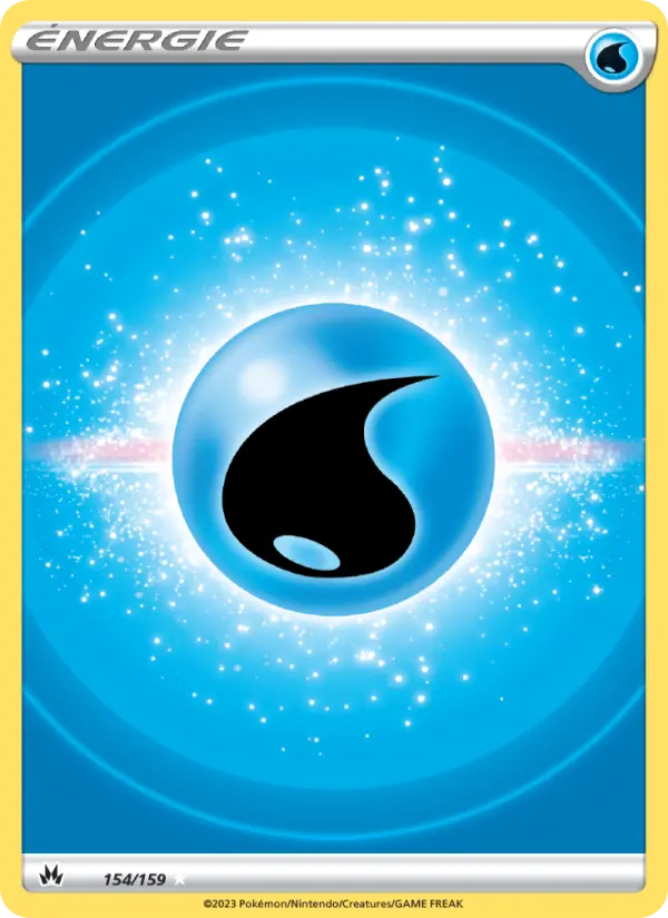 Scan HD carte Pokémon Énergie Eau 154/159 — Zénith Suprême