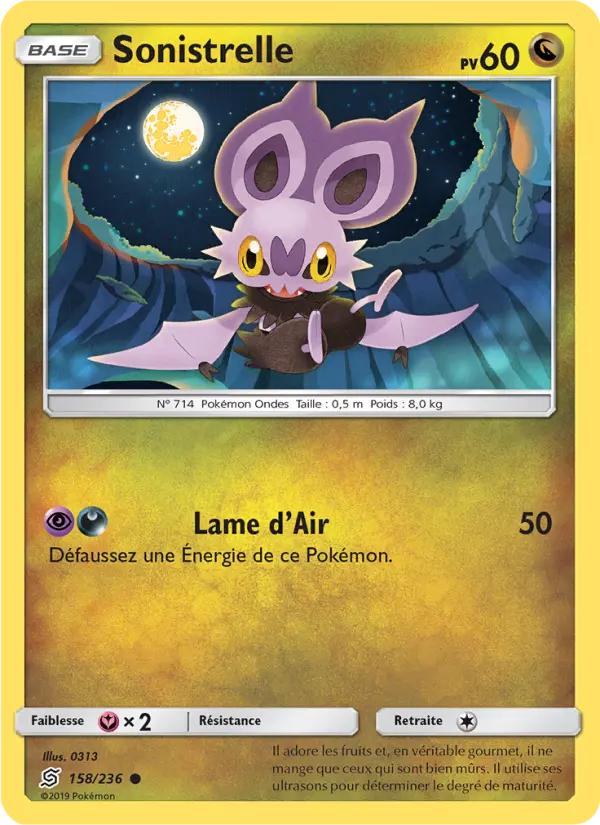 Scan HD carte Pokémon Sonistrelle 158/236 — Harmonie des Esprits