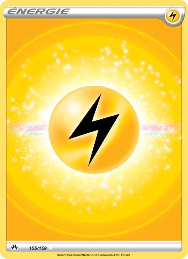 Scan HD carte Pokémon Énergie Électrique 155/159 — Zénith Suprême
