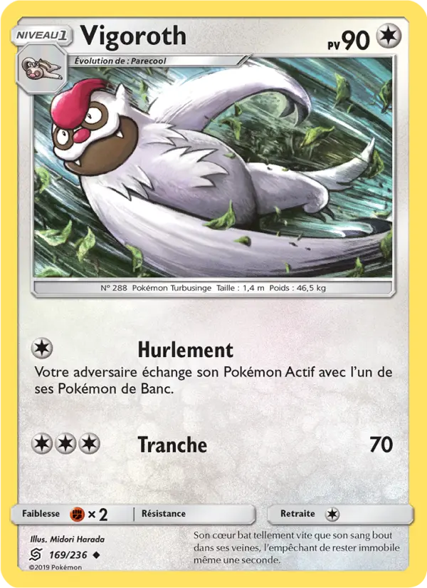 Scan HD carte Pokémon Vigoroth 169/236 — Harmonie des Esprits