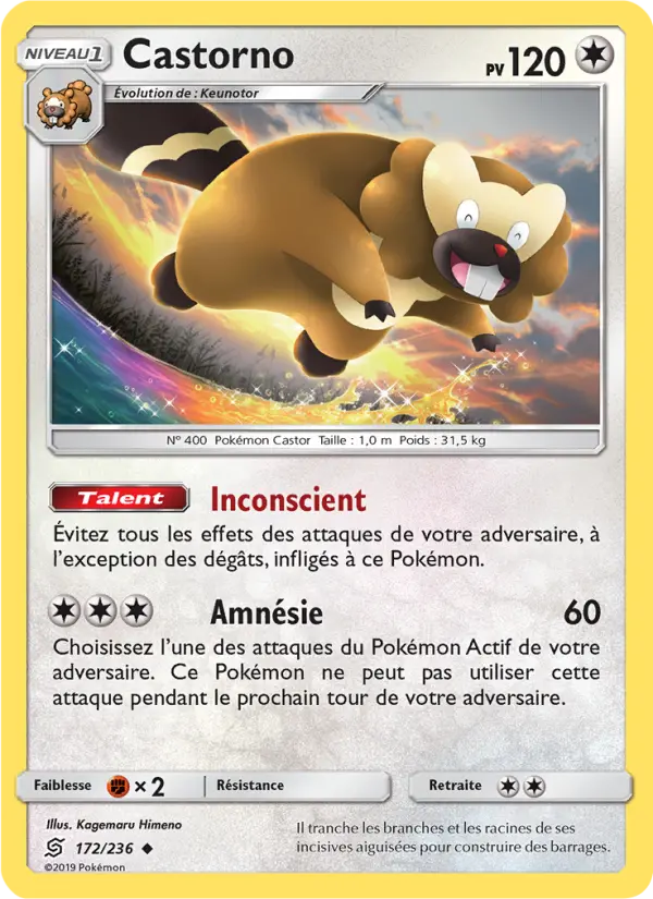 Scan HD carte Pokémon Castorno 172/236 — Harmonie des Esprits