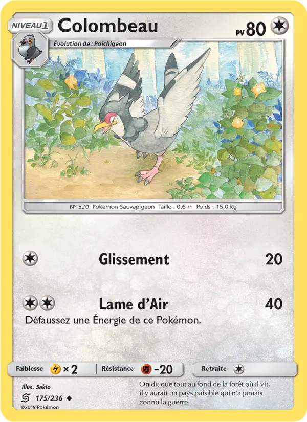 Scan HD carte Pokémon Colombeau 175/236 — Harmonie des Esprits