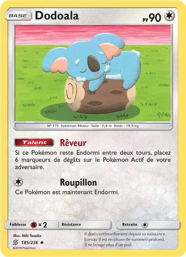 Scan HD carte Pokémon Dodoala 185/236 — Harmonie des Esprits