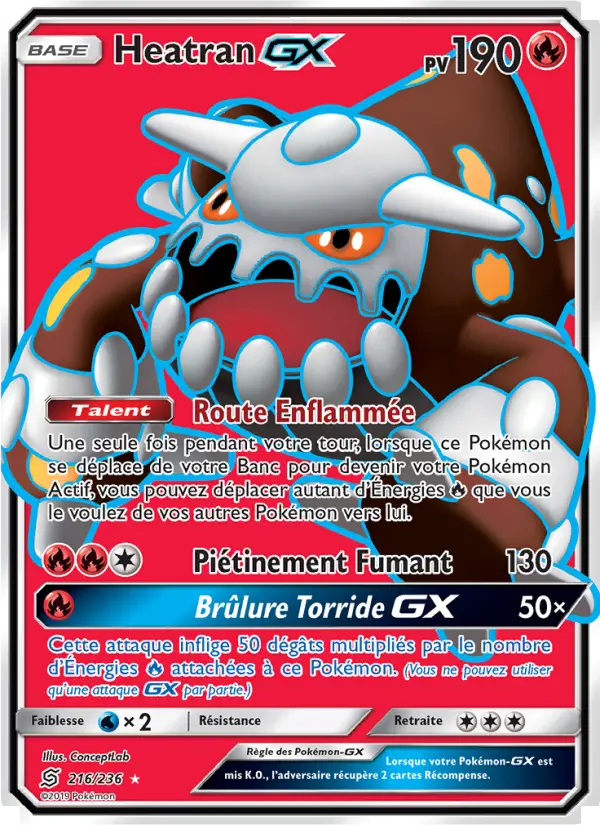 Scan HD carte Pokémon Heatran GX 216/236 — Harmonie des Esprits