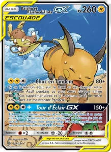 Carte Pokémon Raichu et Raichu d’Alola GX 221 Harmonie des Esprits