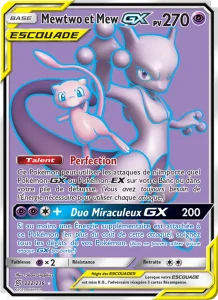 Carte Pokémon Mewtwo et Mew GX 222 Harmonie des Esprits