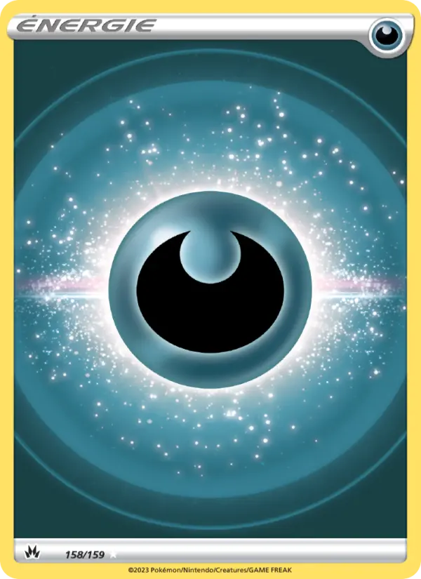 Scan HD carte Pokémon Énergie Obscurité 158/159 — Zénith Suprême