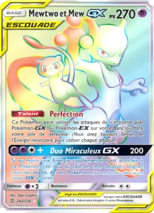 Carte Pokémon Mewtwo et Mew GX 242 Harmonie des Esprits