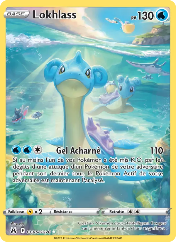 Scan HD carte Pokémon Lokhlass GG05/159 — Zénith Suprême