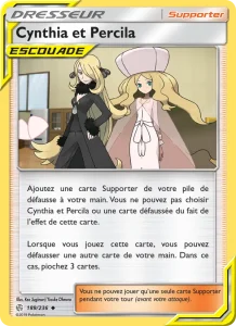 Carte Pokemon Cynthia et Percila 189/236 Éclipse Cosmique