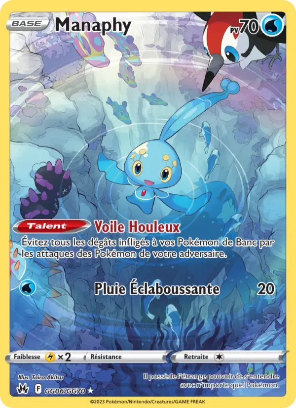 Scan HD carte Pokémon Manaphy GG06/159 — Zénith Suprême