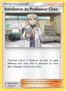 Carte Pokemon Installation du Professeur Chen 201/236 Éclipse Cosmique