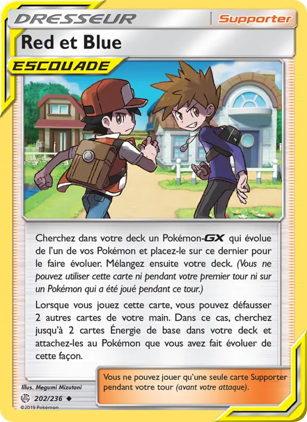 Scan HD carte Pokémon Red et Blue 202/236 — Éclipse Cosmique