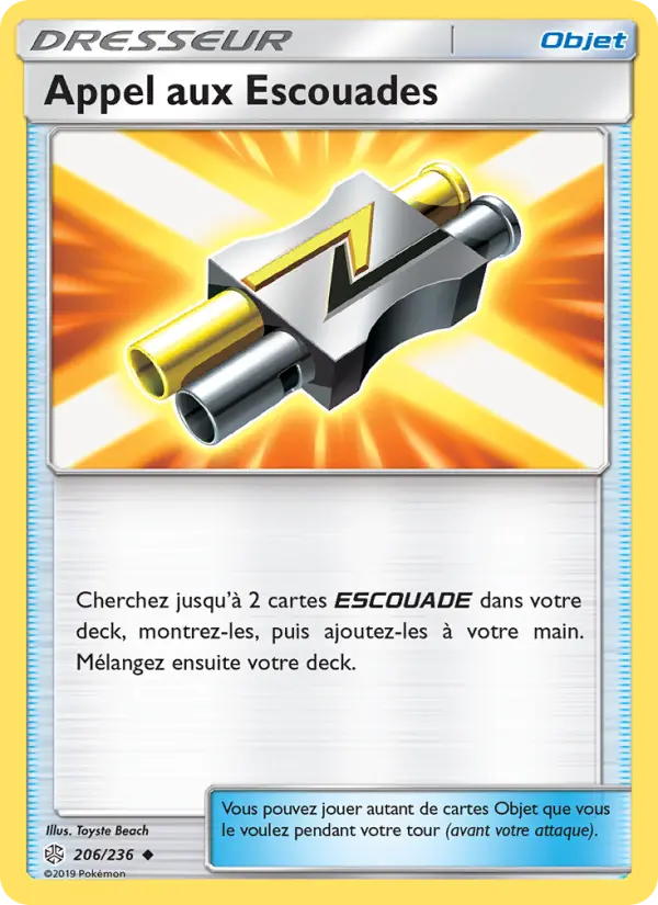 Scan HD carte Pokémon Appel aux Escouades 206/236 — Éclipse Cosmique