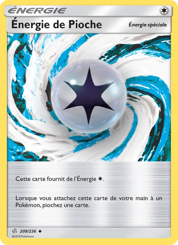 Scan HD carte Pokémon Énergie de Pioche 209/236 — Éclipse Cosmique