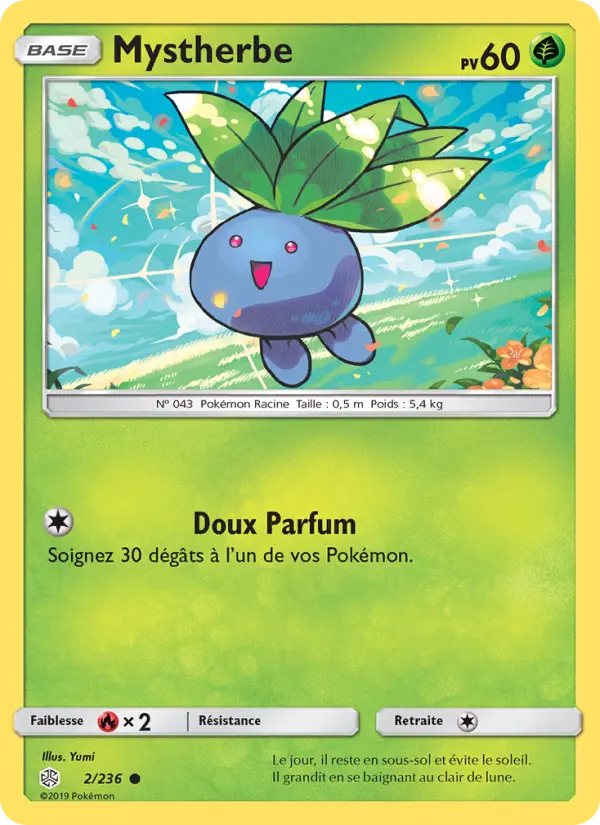 Scan HD carte Pokémon Mystherbe 2/236 — Éclipse Cosmique