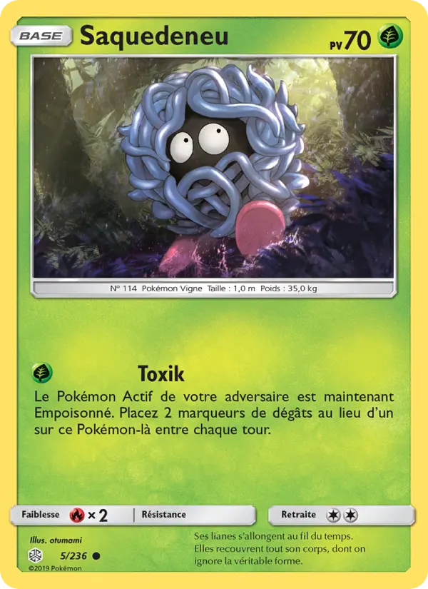 Scan HD carte Pokémon Saquedeneu 5/236 — Éclipse Cosmique