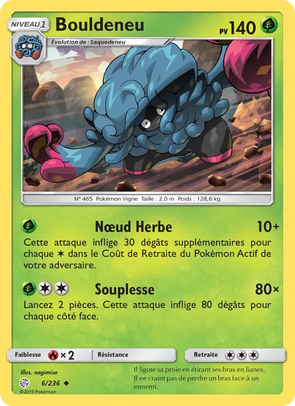 Scan HD carte Pokémon Bouldeneu 6/236 — Éclipse Cosmique