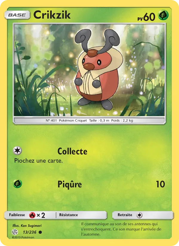 Scan HD carte Pokémon Crikzik 13/236 — Éclipse Cosmique