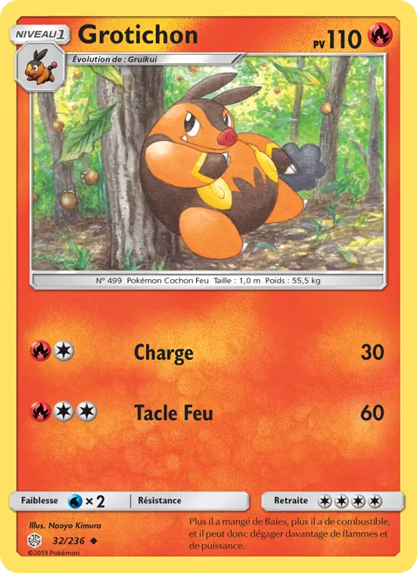 Scan HD carte Pokémon Grotichon 32/236 — Éclipse Cosmique