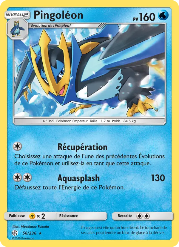 Scan HD carte Pokémon Pingoléon 56/236 — Éclipse Cosmique