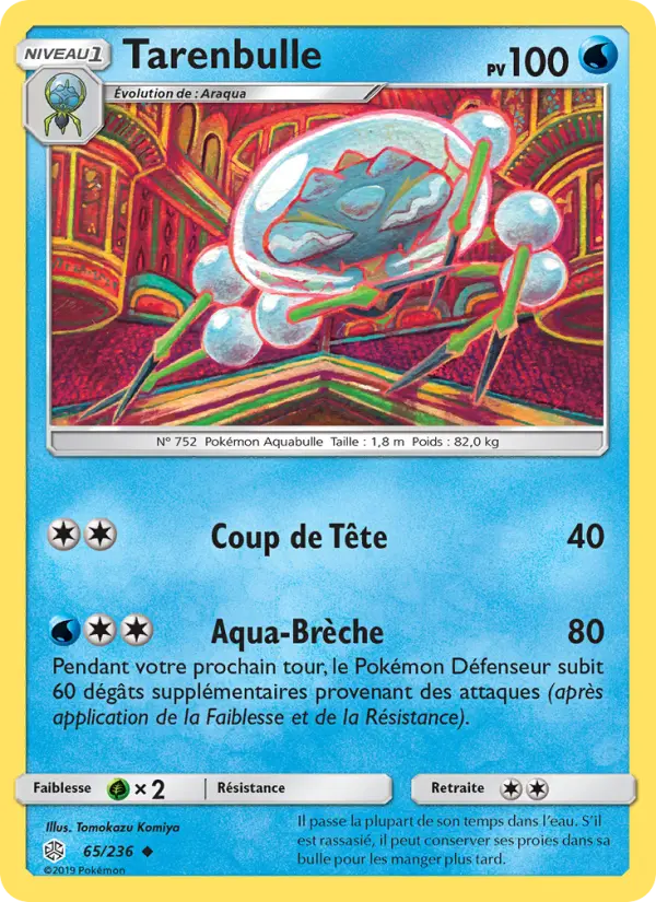 Scan HD carte Pokémon Tarenbulle 65/236 — Éclipse Cosmique