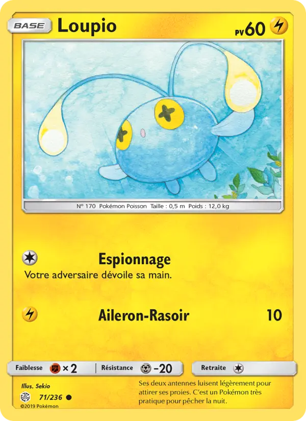 Scan HD carte Pokémon Loupio 71/236 — Éclipse Cosmique