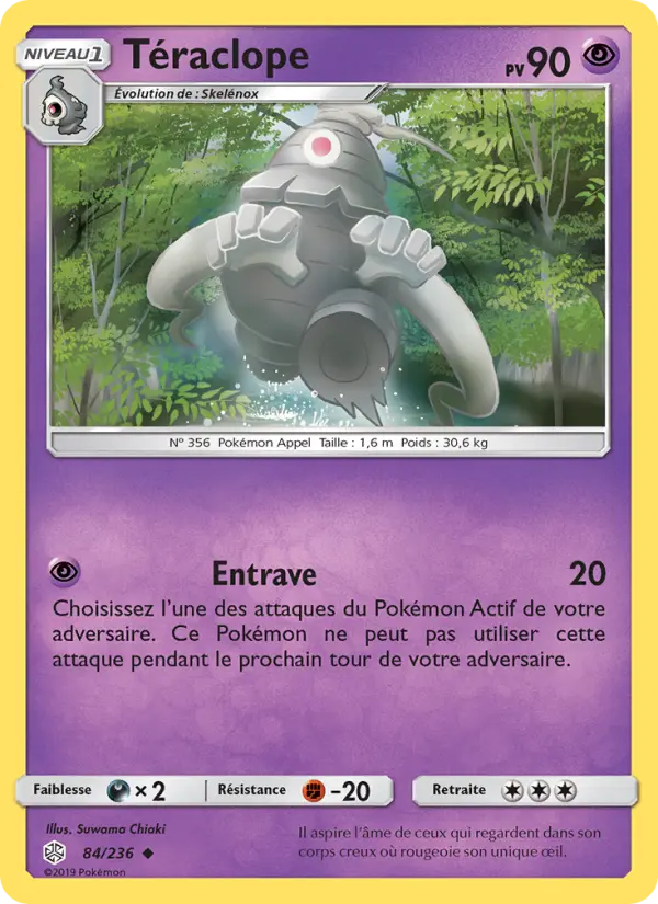 Scan HD carte Pokémon Téraclope 84/236 — Éclipse Cosmique