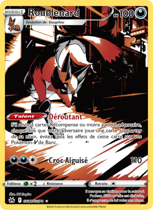 Scan HD carte Pokémon Roublenard GG17/159 — Zénith Suprême