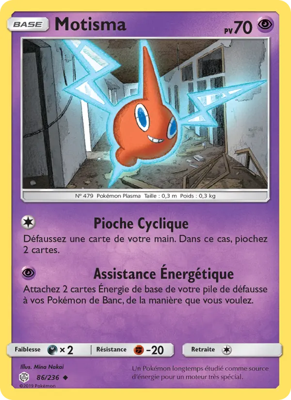 Scan HD carte Pokémon Motisma 86/236 — Éclipse Cosmique