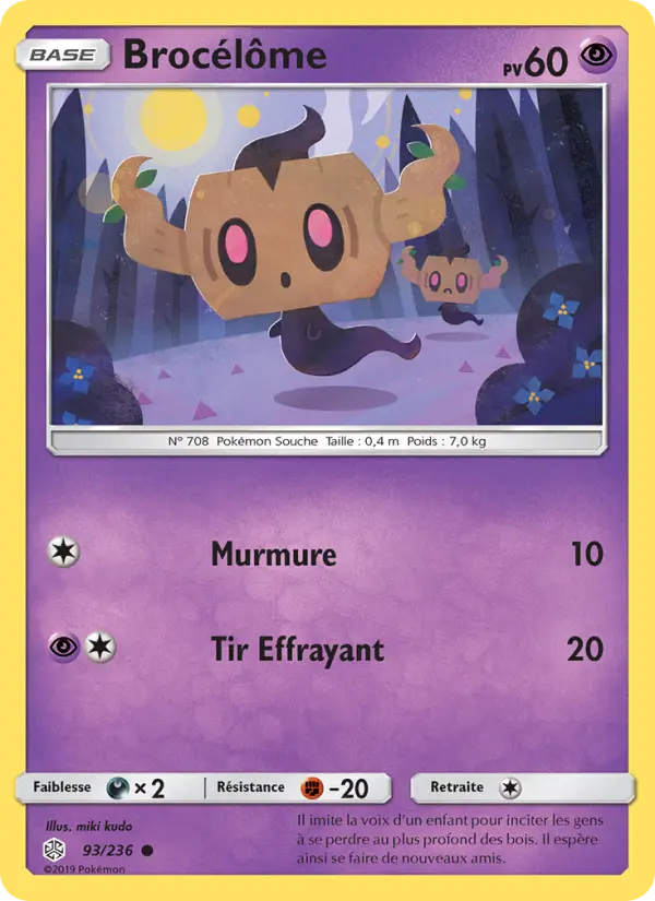 Scan HD carte Pokémon Brocélôme 93/236 — Éclipse Cosmique