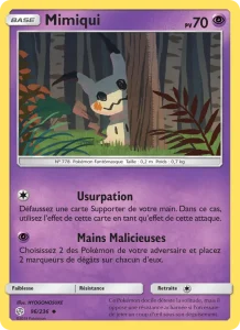 Carte Pokemon Mimiqui 96/236 Éclipse Cosmique