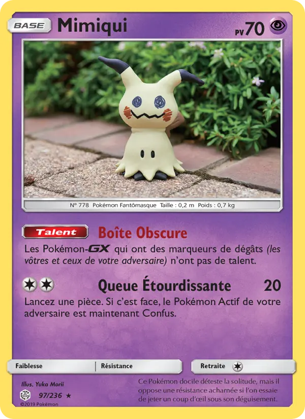 Scan HD carte Pokémon Mimiqui 97/236 — Éclipse Cosmique