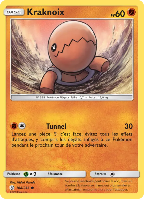 Scan HD carte Pokémon Kraknoix 108/236 — Éclipse Cosmique