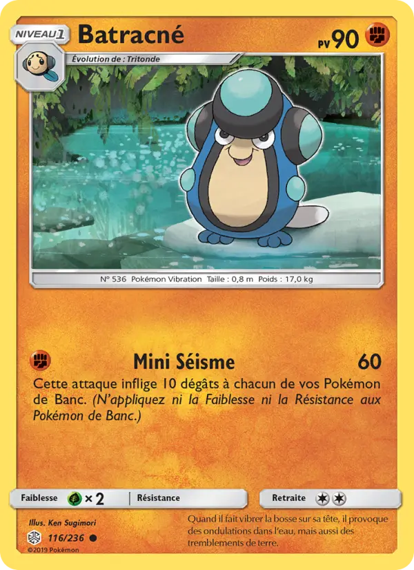 Scan HD carte Pokémon Batracné 116/236 — Éclipse Cosmique
