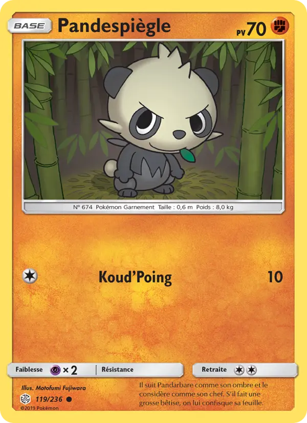 Scan HD carte Pokémon Pandespiègle 119/236 — Éclipse Cosmique