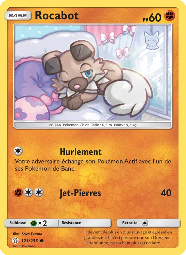 Scan HD carte Pokémon Rocabot 123/236 — Éclipse Cosmique