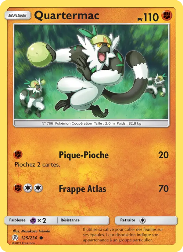 Scan HD carte Pokémon Quartermac 125/236 — Éclipse Cosmique