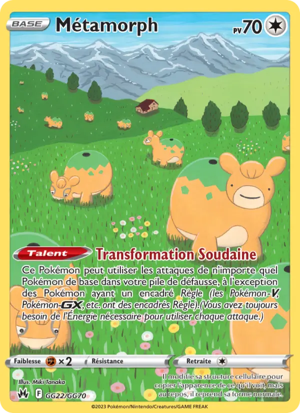 Scan HD carte Pokémon Métamorph GG22/159 — Zénith Suprême