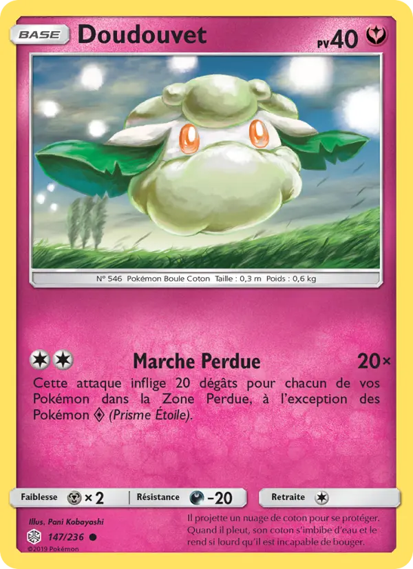 Scan HD carte Pokémon Doudouvet 147/236 — Éclipse Cosmique