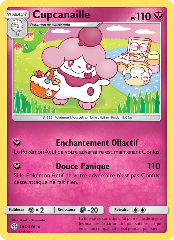 Scan HD carte Pokémon Cupcanaille 154/236 — Éclipse Cosmique